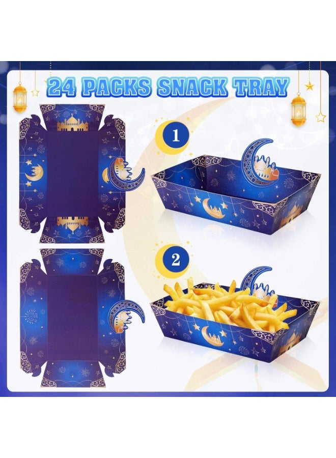 24-Piece Paper Food Tray Boxes For Chips Corn Chips Candy Party Supplies - Image 4